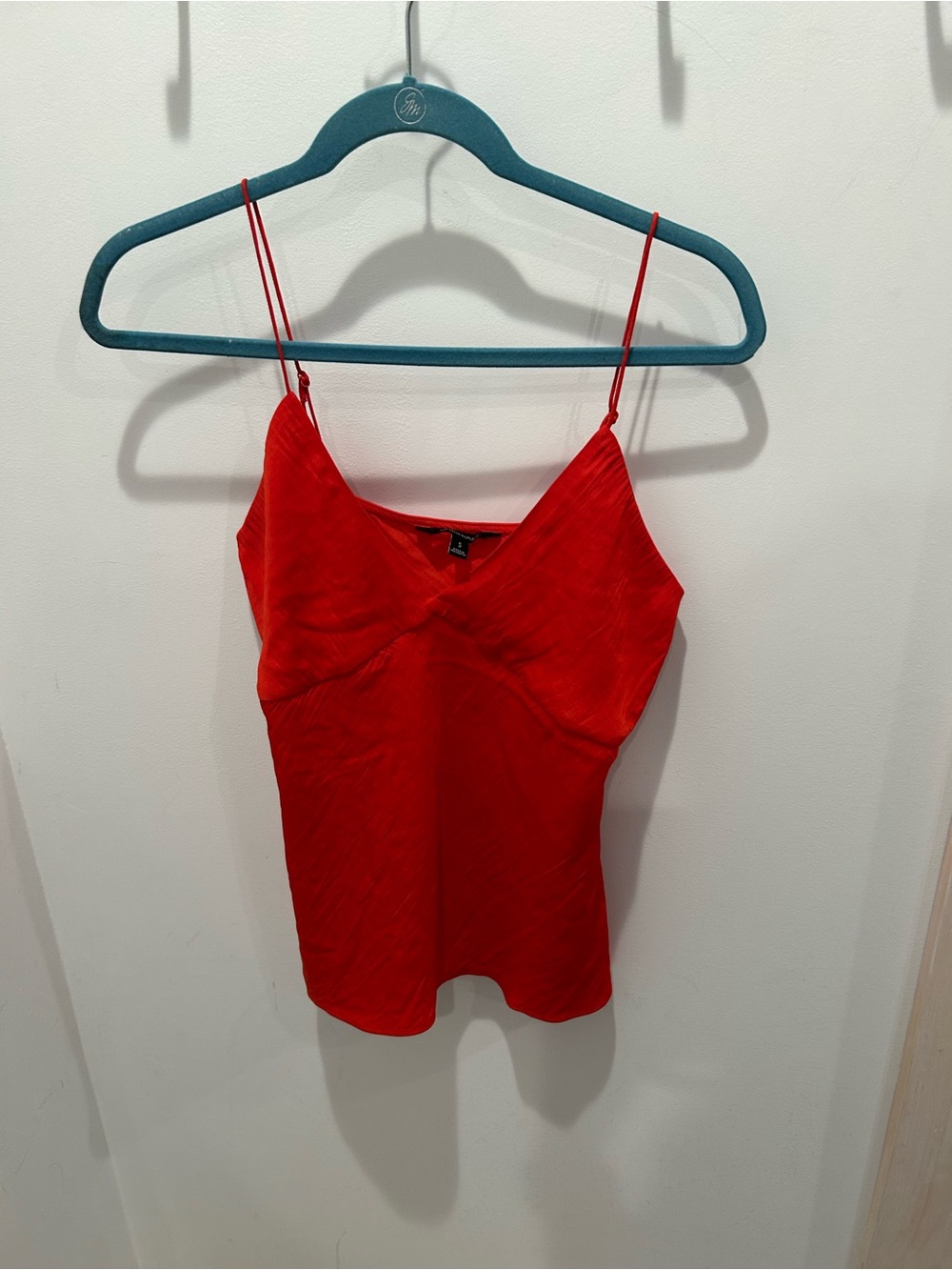 Banana Republic Satin Seamed Biased Cami Reddish Orange Size Small
